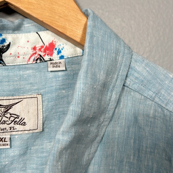 Madda Fella Linen Long Sleeve Linen Shirt size XXL- gently used - Picture 10 of 14